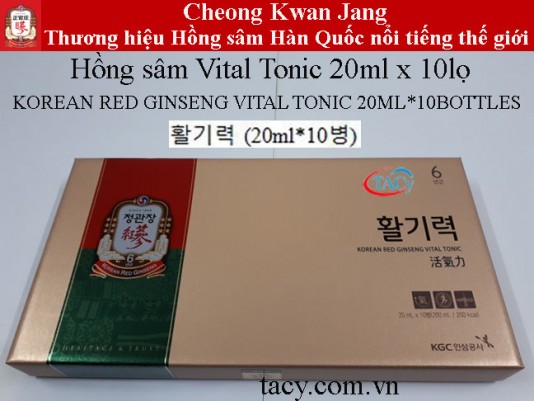 Vital Tonic 10 lọ*20ml Cheong Kwan Jang